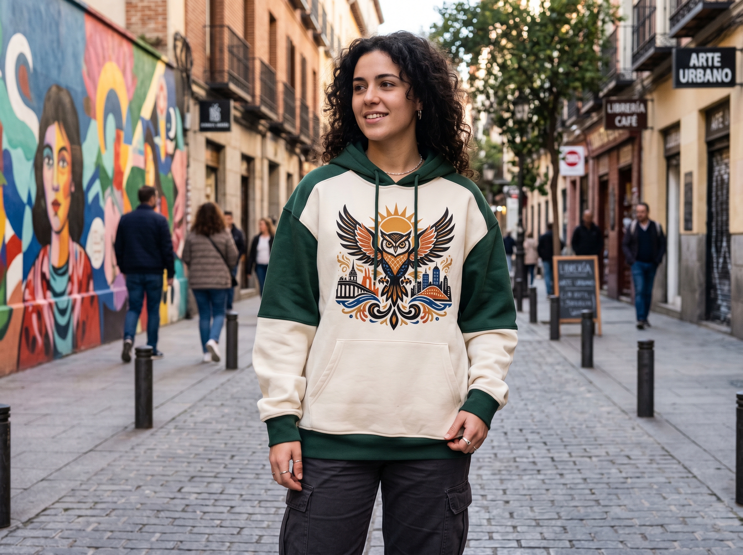 Serigrafía frontal grande en sudadera personalizada 